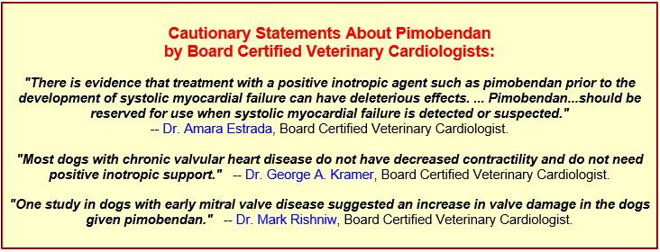 Cautionary Statements About Pimobendan